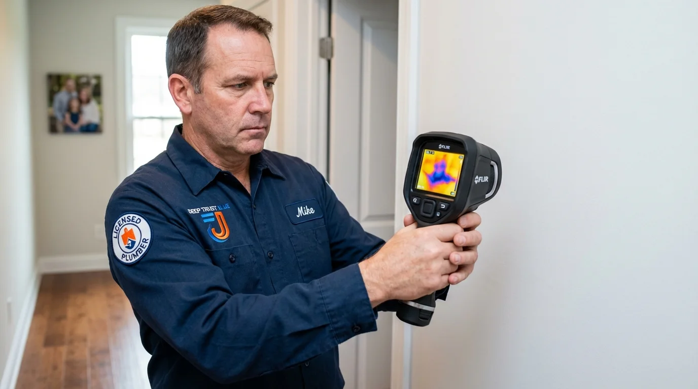 Thermal imaging leak detection by Johns Plumbing LLC in Throckmorton